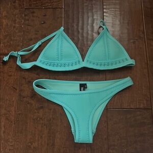 Triangl Swimwear Blue Triangle Bikini Set